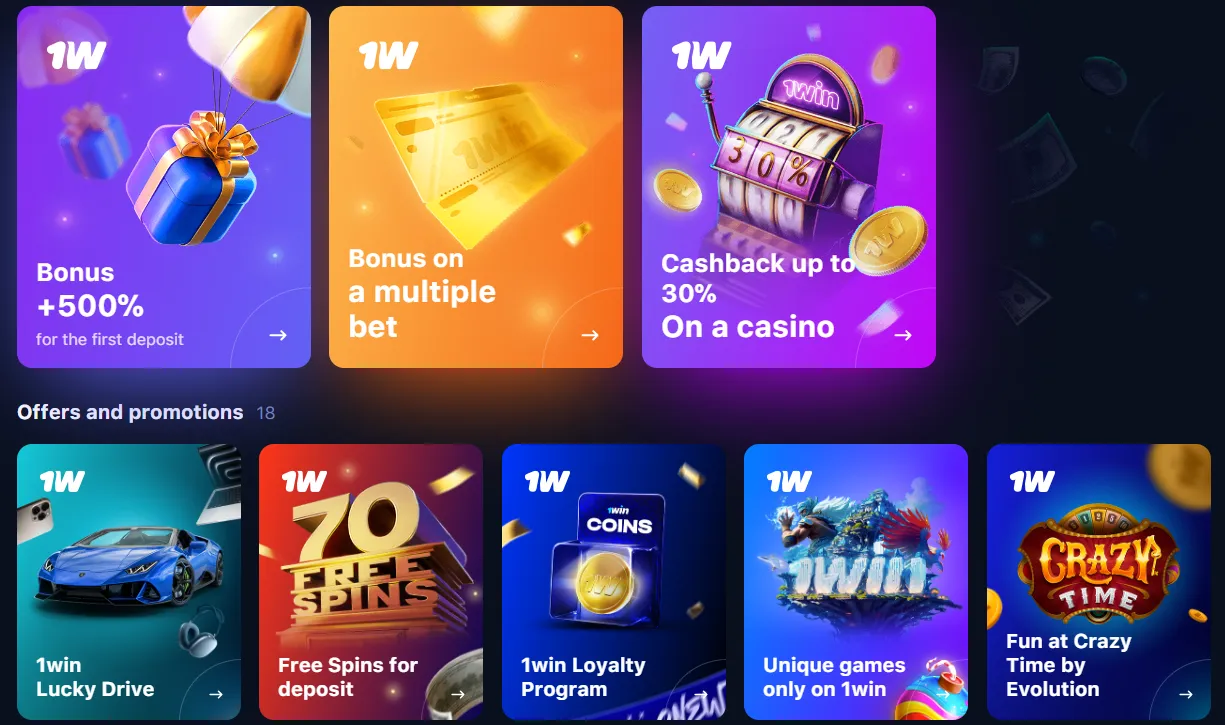 1win bonuses in Pakistan